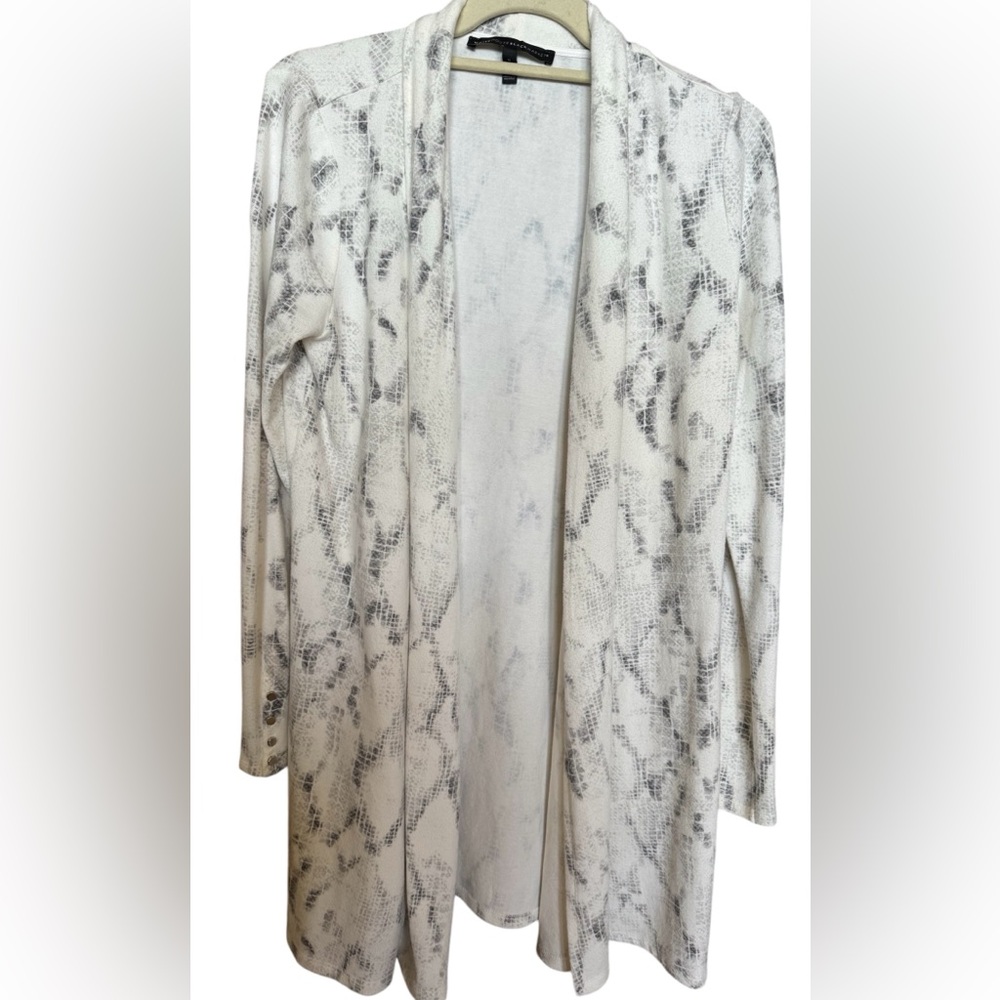 NWOT White House Black Market cream/gray cardigan/sweater